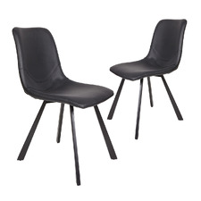 Sandra Faux Leather Dining Chairs (Set of 2)
