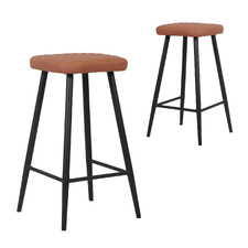 66cm Bjorn Faux Leather Bar Stools (Set of 2)