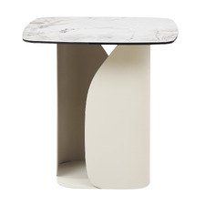 Milford Ceramic & Glass Side Table