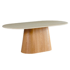 Wesley Travertine-Look Dining Table
