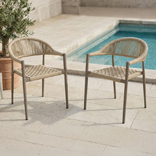 Aeliana Rope Outdoor Dining Chairs (Set of 2)
