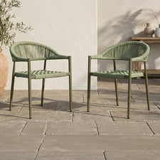 Aeliana Rope Outdoor Dining Chairs (Set of 2)