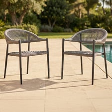 Aeliana Rope Outdoor Dining Chairs (Set of 2)