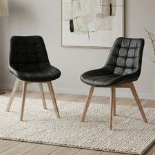 Fresno Faux Leather Dining Chairs (Set of 2)