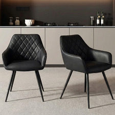 Zeus Faux Leather Dining Chairs (Set of 2)