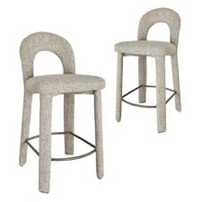 68cm Kydan Chenille Bar Stools (Set of 2)
