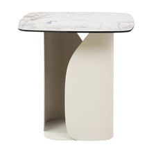 Milford Ceramic & Glass Side Table