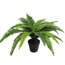 50cm Potted Faux Natural Green Boston Fern