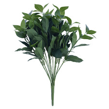 45cm Faux Bay Leaf Stems (Set of 3)