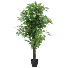 140cm Potted Faux Bushy Ficus Tree