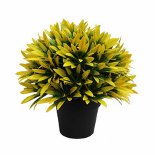 20cm Potted Faux Yellow Lily Plant