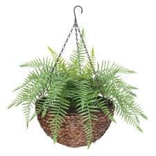 60cm Faux Fern with Hanging Basket