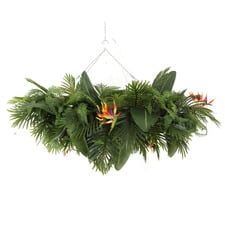 70cm Faux Hanging Tropical Plant Arrangement