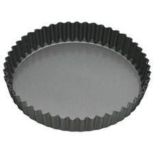 Black Loose Base Round Quiche Tin