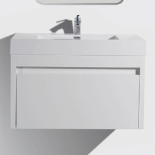 Alexandra 760mm White Wall Hung Single Vanity