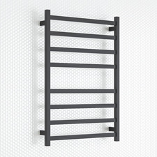650 x 900mm 8 Bar Wall Mounted Heated Towel Rail