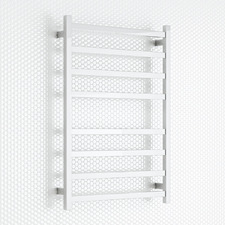 650 x 900mm 8 Bar Wall Mounted Heated Towel Rail