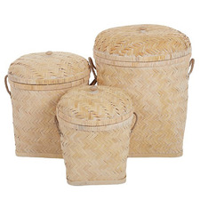 3 Piece Kiana Bamboo Basket Set