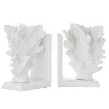 Coral Polyresin Bookends (Set of 2)