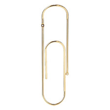 Gold Elias Paper Clip Electroplated Steel Wall Hook