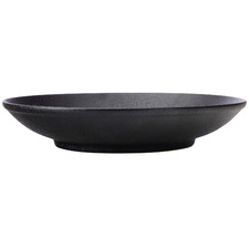 Black Caviar 25cm Porcelain Footed Serving Bowl