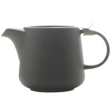 Charcoal Tint 600ml Porcelain Teapot with Infuser