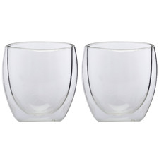 Blend Double Wall 250ml Coffee Glasses (Set of 2)