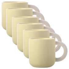 Lemon Sherbet 370ml Porcelain Mugs (Set of 6)