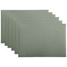 Sage Table Accents Faux Cowhide Leather Placemats (Set of 6)