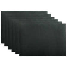Charcoal Table Accents Faux Cowhide Leather Placemats (Set of 6)