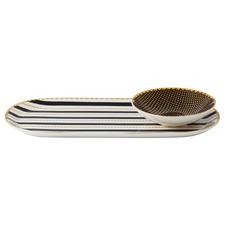 2 Piece Teas & C's Regency Platter & Dish Set