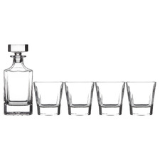 5 Piece Diamante Whiskey Decanter & Glass Set