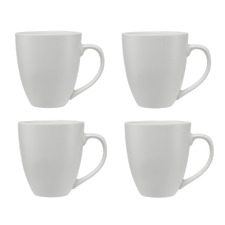 White Basics 480ml Porcelain Coupe Mugs (Set of 4)