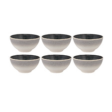 Charcoal Rice Rice Baby Porcelain Bowls (Set of 6)
