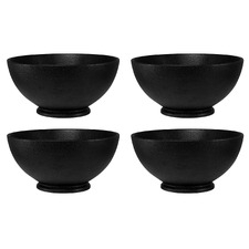 Black Caviar Porcelain Noodle Bowls (Set of 4)