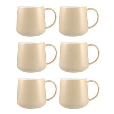 Cafe Life 420ml Porcelain Mugs (Set of 6)