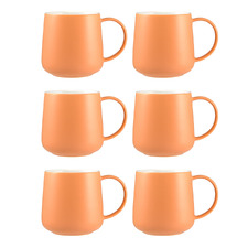 Cafe Life 420ml Porcelain Mugs (Set of 6)