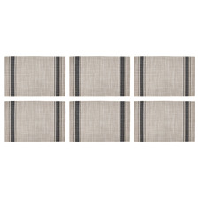 Table Accents Linen-Look Placemats (Set of 6)