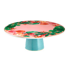 Teas & C's Tropicana 28cm Porcelain Footed Cake Stand