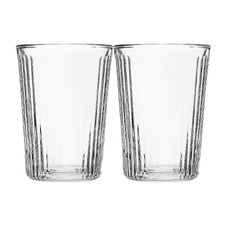 Blend Stripey Double Wall Glass Cups (Set of 2)