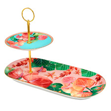 Teas & C's Tropicana 2 Tier Serving Platter