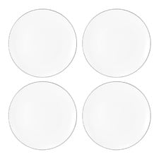 White 19cm Porcelain Coupe Side Plates (Set of 4)