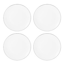 White 27.5cm Porcelain Coupe Dinner Plates (Set of 4)