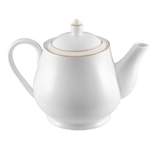 White 1L Porcelain Teapot