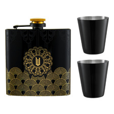 4 Piece Wizard's Palace Wicked Hip Flask & Shot Glass Set