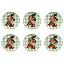 Green Pete Cromer Barn Friends Bunny 20cm Plates (Set of 6)