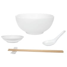 10 Piece White Basics Porcelain Noodle Bowl Set