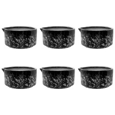 Caviar Granite 130ml Porcelain Sauce Pourers (Set of 6)