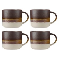 The Mug Club Earthy 370ml Stoneware Mugs (Set of 4)