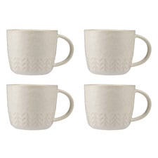 The Mug Club Nordic Chevron Waves 400ml Stoneware Mugs (Set of 4)